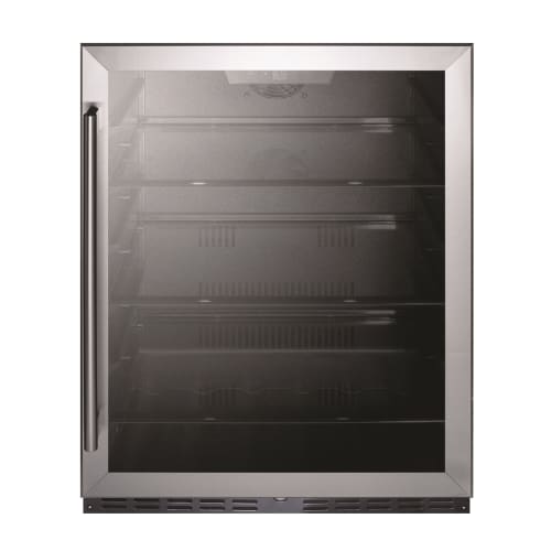 Summit Under Counter Refrigerator, 5.0 Cu Ft, Black Cabinet w/ Glass Door